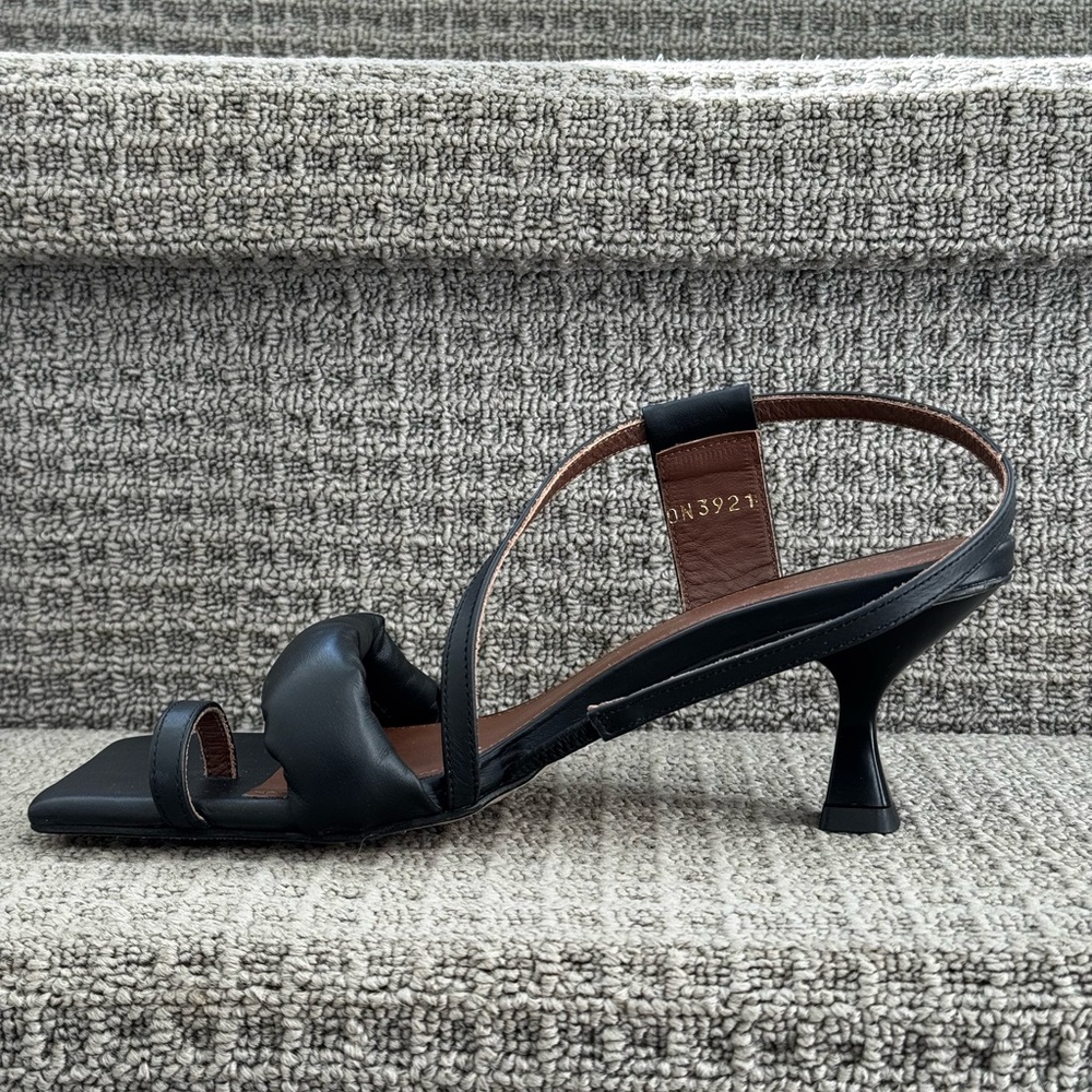 ALOHAS Black Strappy Heels - Picture 3 of 5